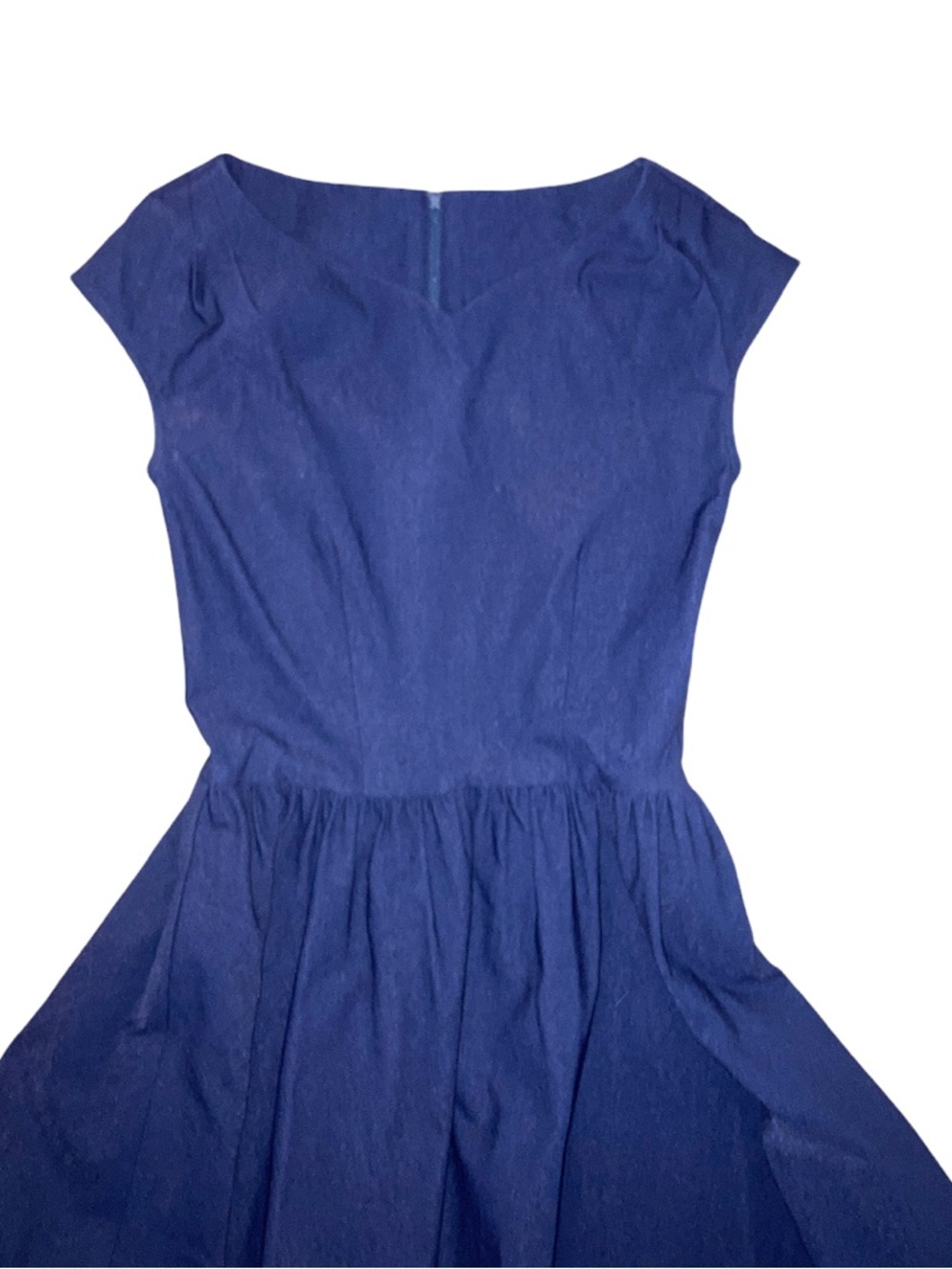 Stop Staring Navy Blue Fit-and-Flare Dress